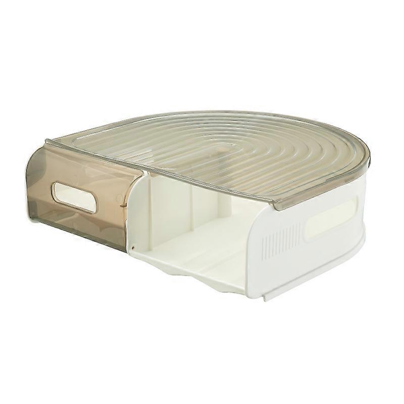 Automatic Scrolling Egg Box Plastic Transparent U Shaped Apricot Egg Storage Box for Kitchen