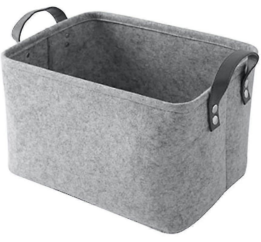 Felt Basket Storage Boxes With Two Soft  S Durable For Laundry