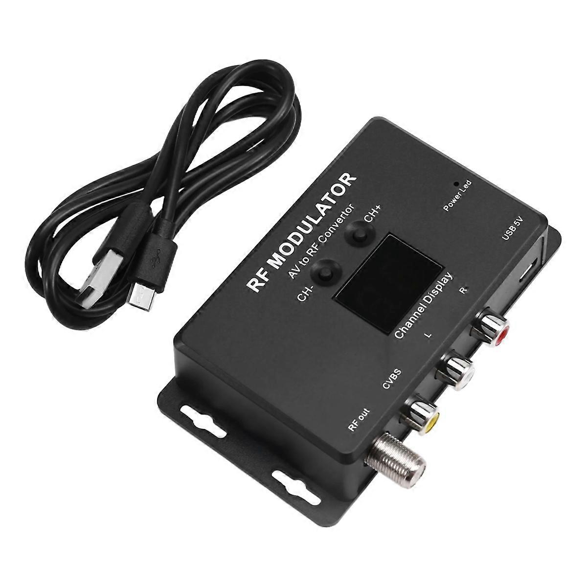 M60 RF Modulator AV to RF Converter UHF Modulator RF Signal Converter ...