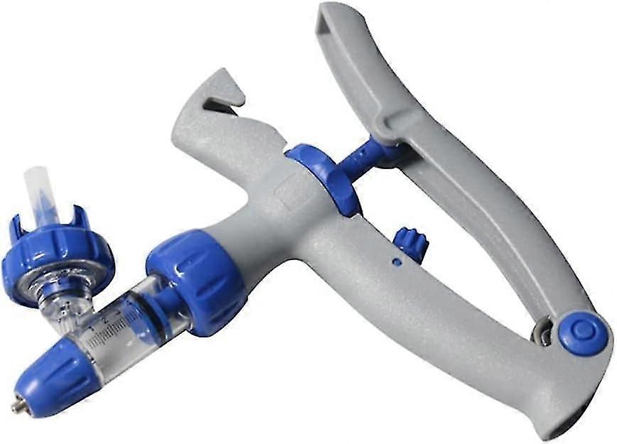 Animal Syringe Injector, 2mlautomatic Continuous Syringe For Chicken Duck Pig Cow Sheep Veterinary Tool ( No Oil, No Needle)