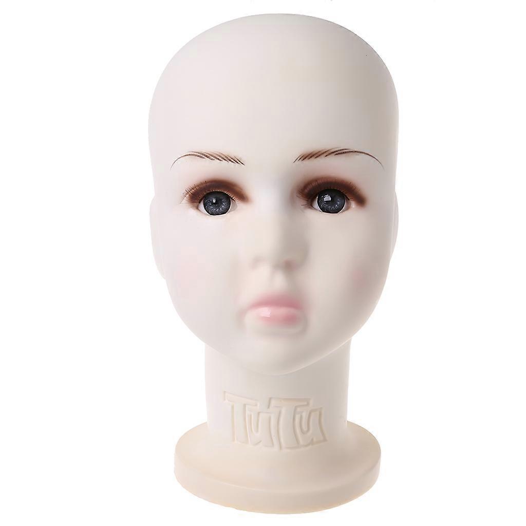 Children Mannequins Manikin for Head For Wig Hats Show Model Stand Display Beige