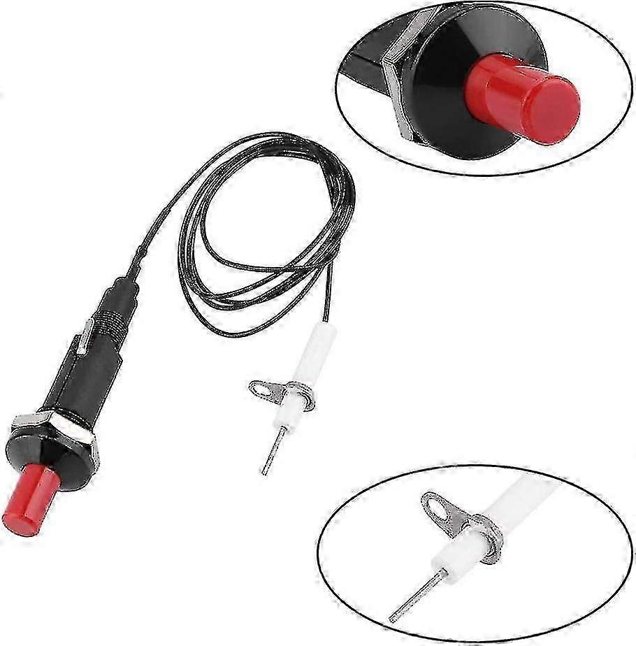 FFY Piezo Electric Igniter, Push Button Spark Igniter with 1m Cable for Gas Fireplace