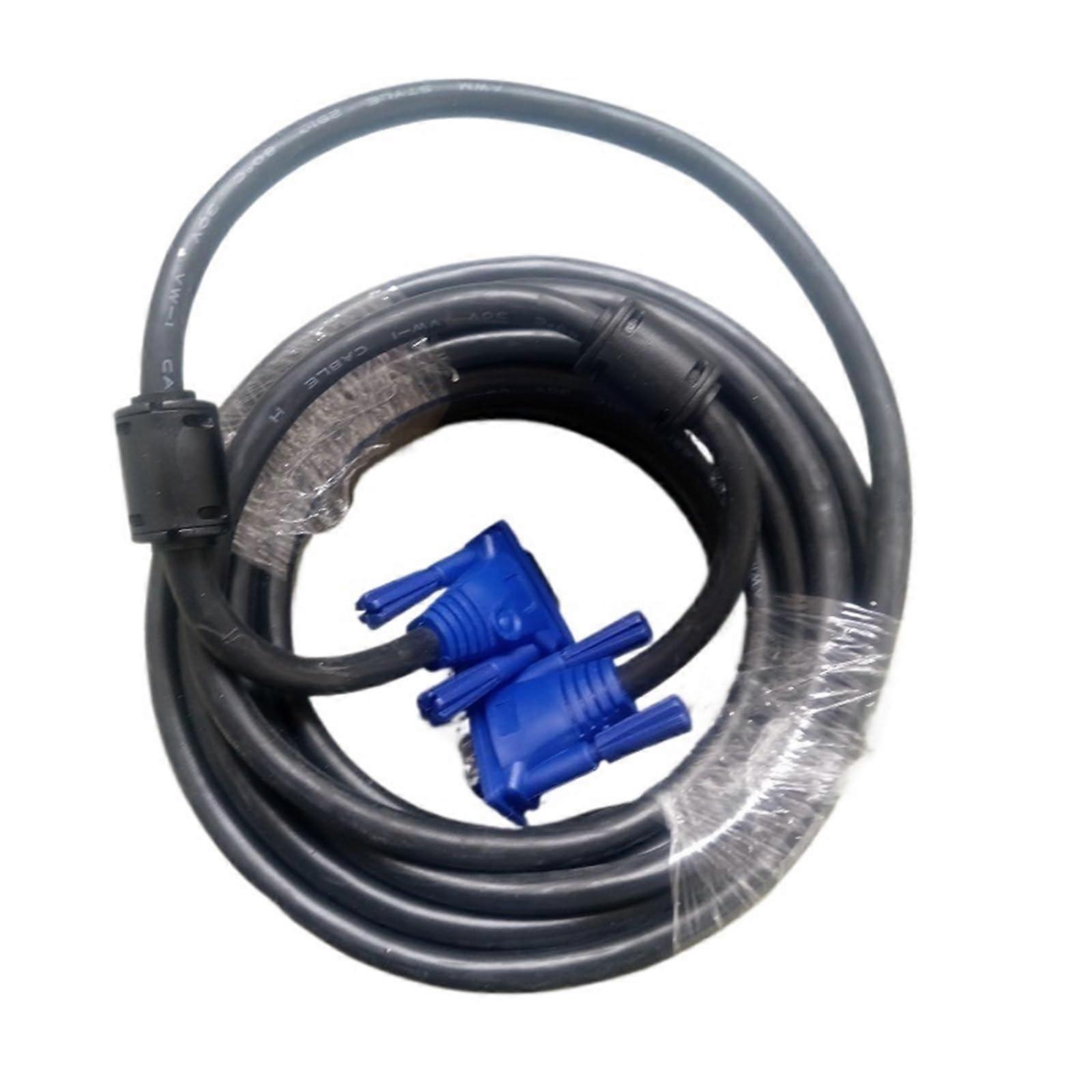 30 Meters Black VGA Cable 15-Pin Monitor Data Signal Cable for LCD TV All Copper Compatible 3+6 Specifications