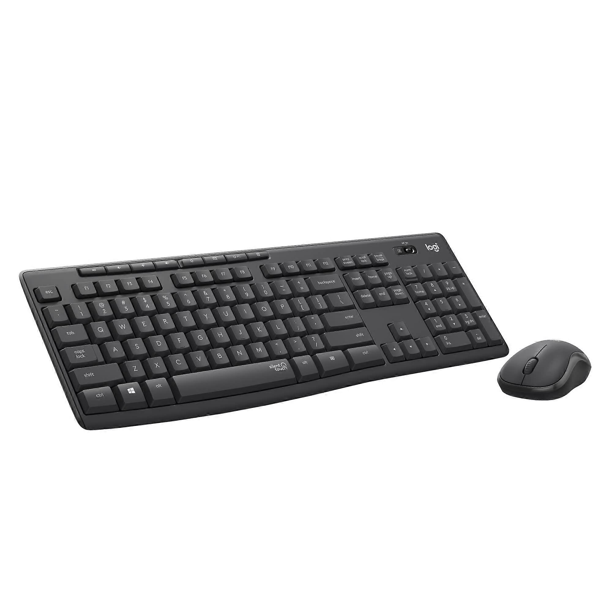 MK295 Wireless Mouse & Keyboard Combo, Full Numpad, Advanced Optical Tracking, Lag-Free Wireless, - Graphite (Reed)