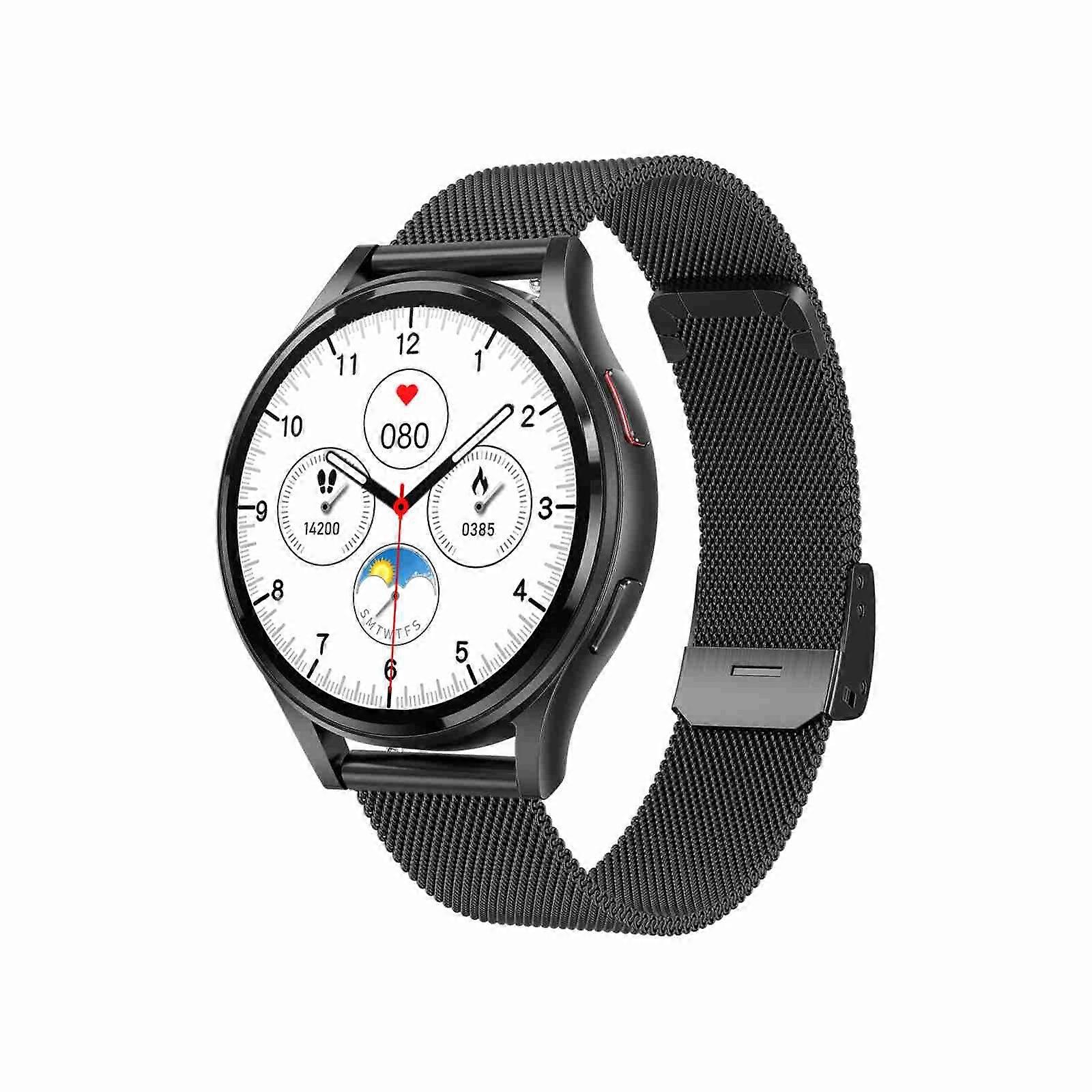 1.43 inch Milanese Steel Strap Bluetooth Call Smart Watch Support ECG / Non-invasive Blood Sugar