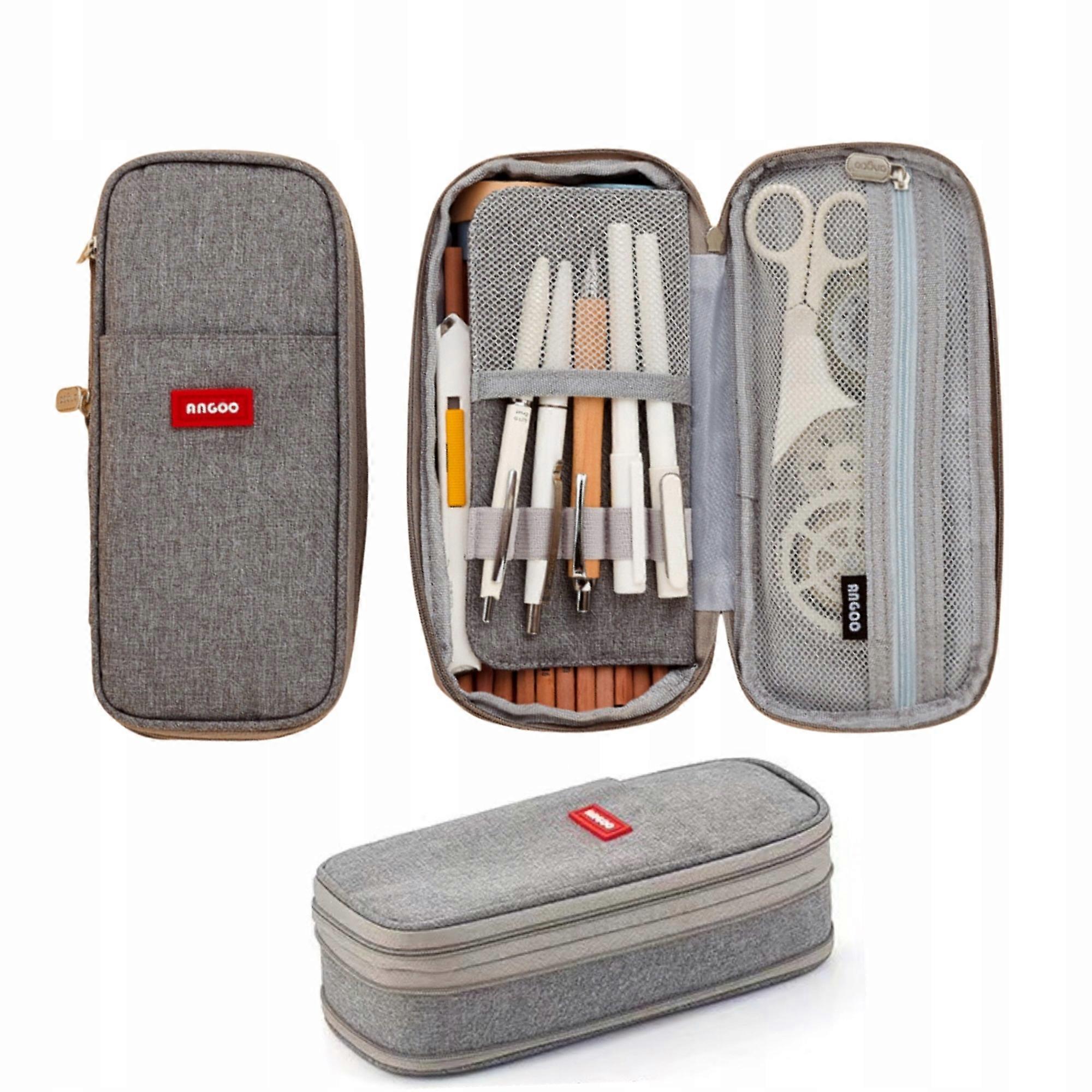 School Pencil Case Roomy Two-chamber For Utensils Large Sachet Angoo