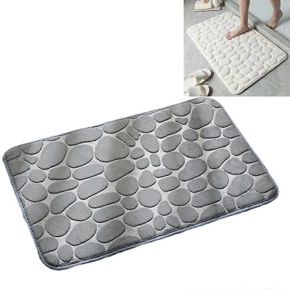 Memory Foam Bathroom Mat -40x60cm -Light Gray -1pc