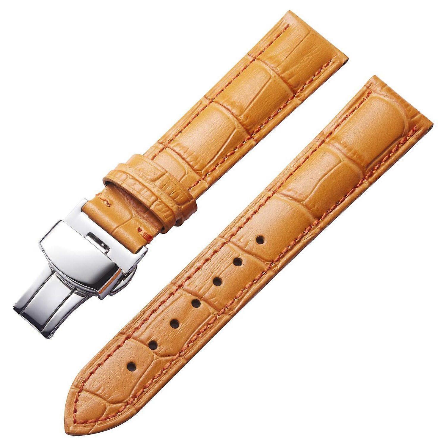 Leather watch strap replacement straps for watches light brown stylish durable classic design