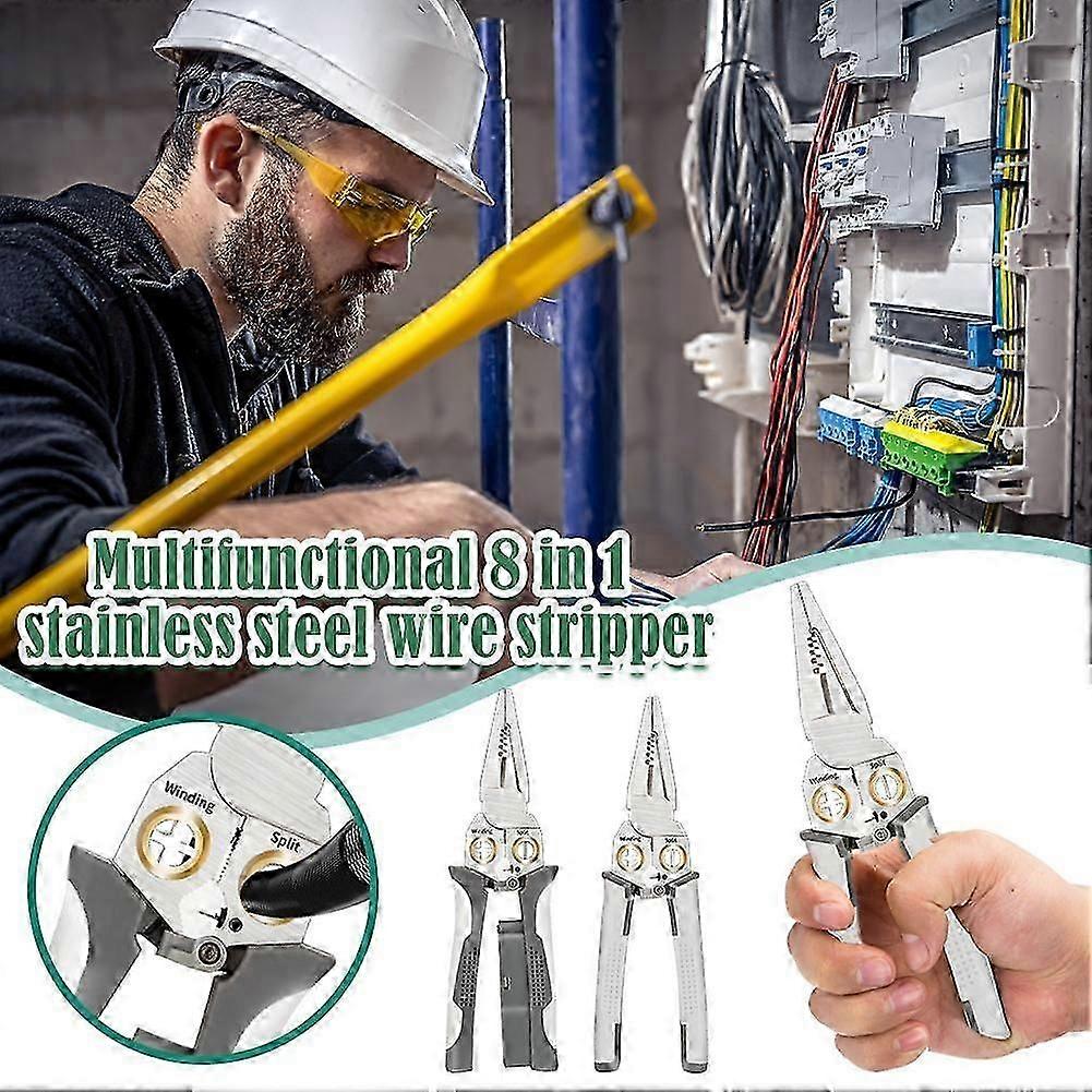 7/8in1 Wire Stripping Pliers for Cutting and Pulling Wires Hand Tools