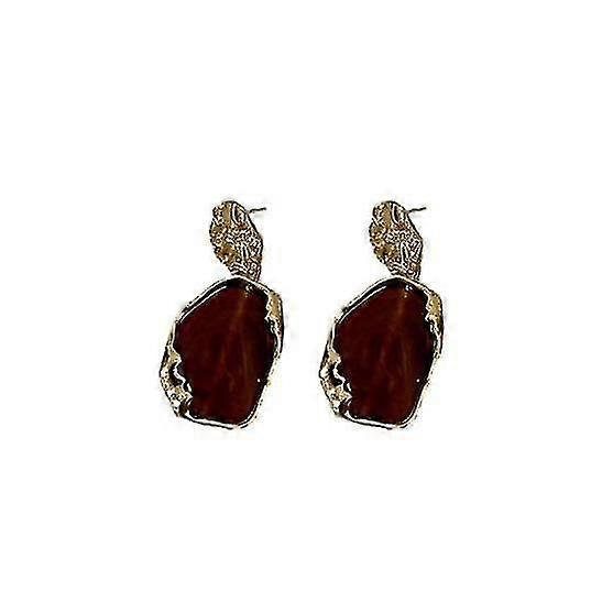 (brown)vintage Irregular Earrings
