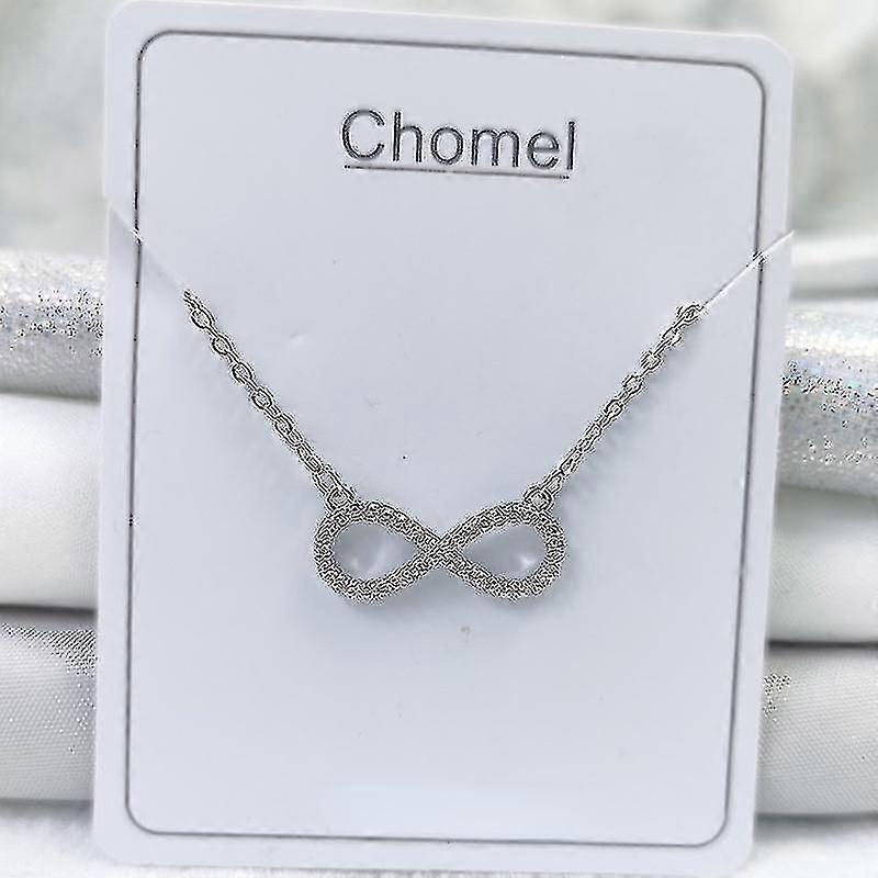 Simple y versátil 8 Palabras Damas Collar-plata