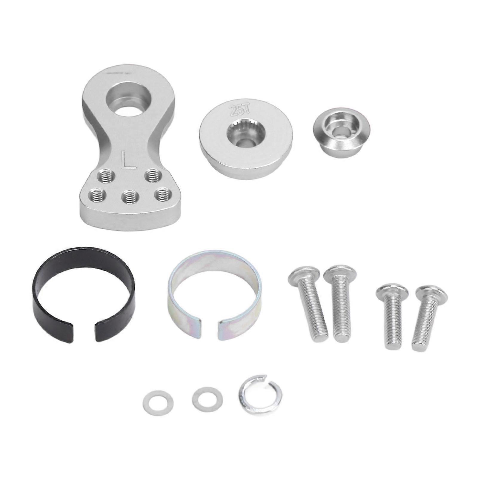 RC Servo 25T Adjustable Strength Aluminum Alloy Servo Arm for 1/10 RC Car Titanium Color
