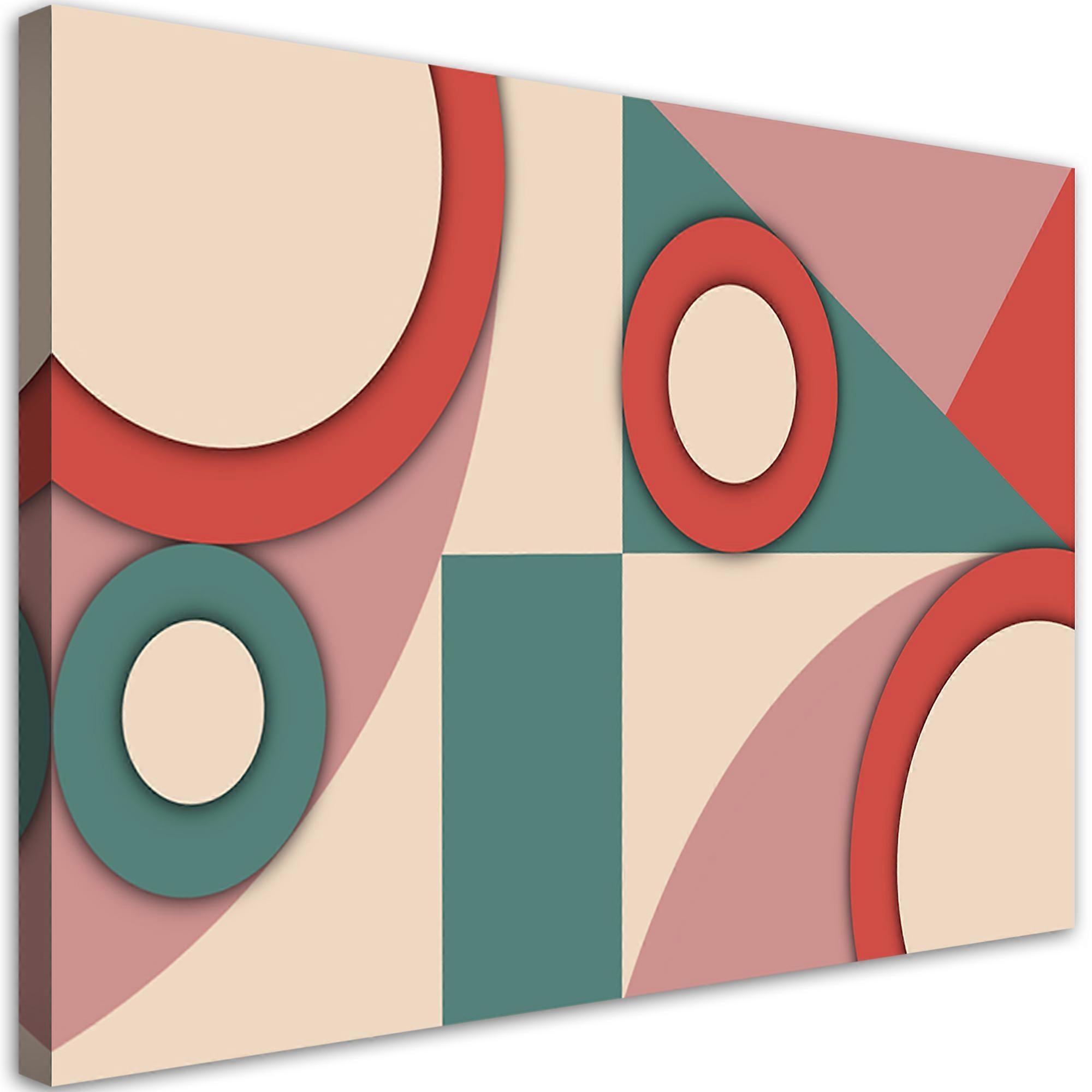 Imprimeu pe pânză, Forme geometrice abstracte - 120x80