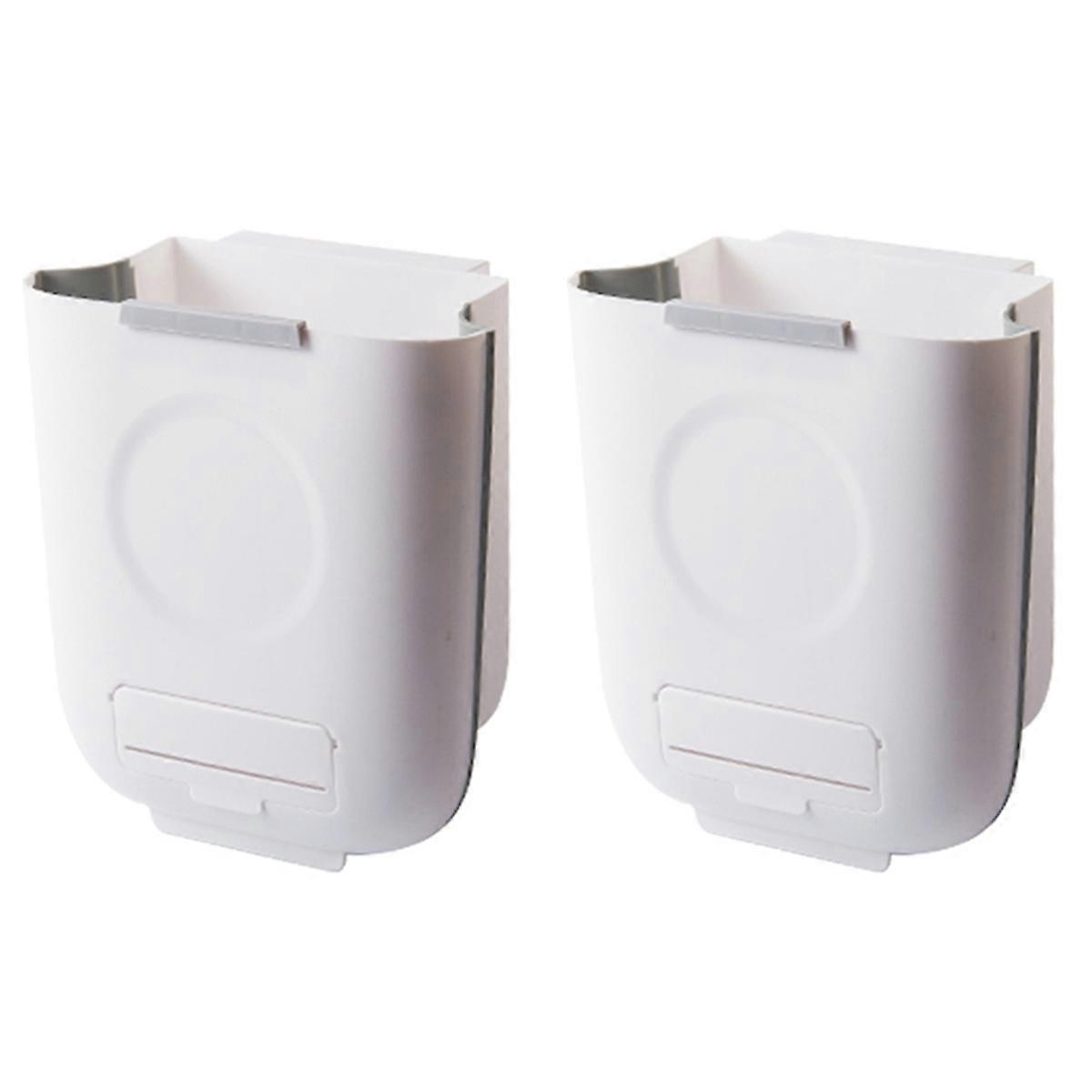 Kitchen Trash Can, Waste Bin,Hang Garbage Can White