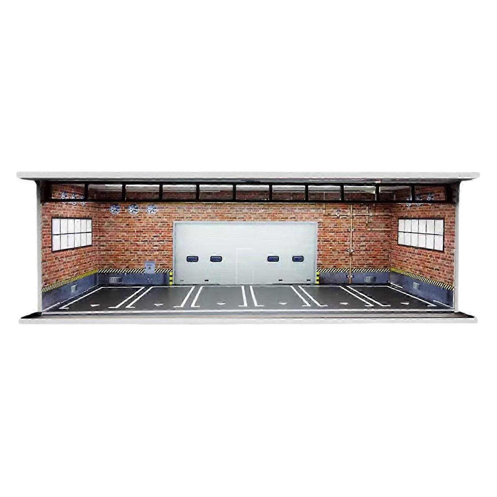 1:64 Garage Display Case Collectible Display Showcase for Mini Dolls Layout