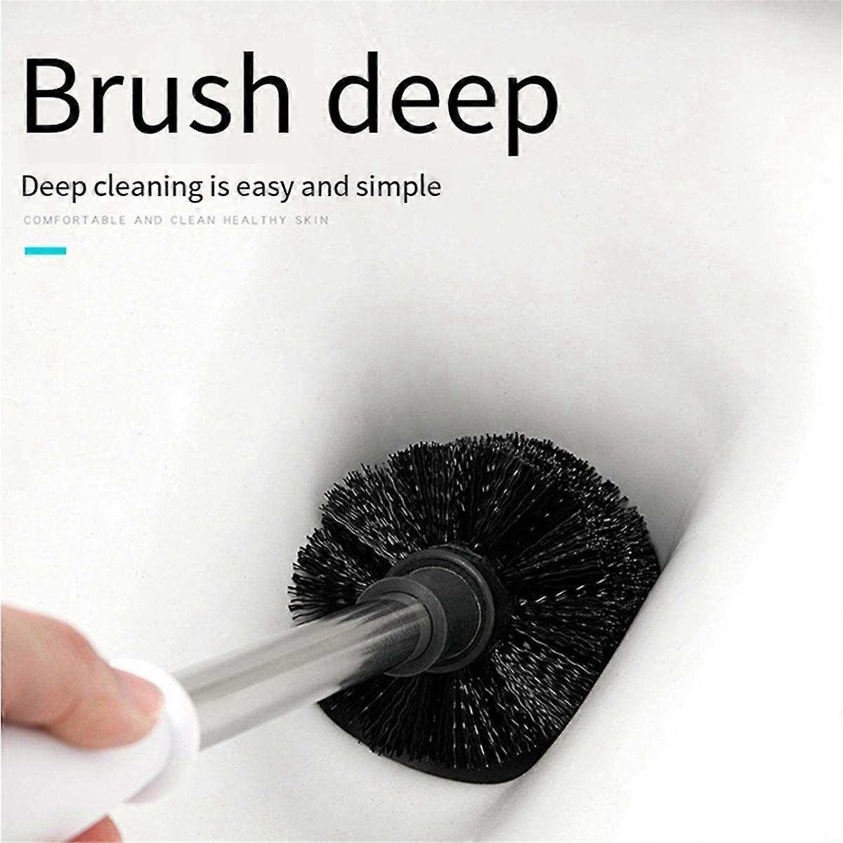 Toilet Brush Soft Non-Slip Cleaning Brush White