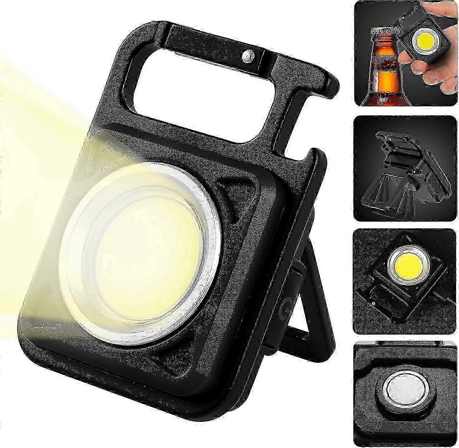 Mini LED Torch Lights, Rechargeable Led Work Light, 800 Lumens Magnetic Work Light for Black Bedside, Workshop, Emergency, Outdoor Lamp