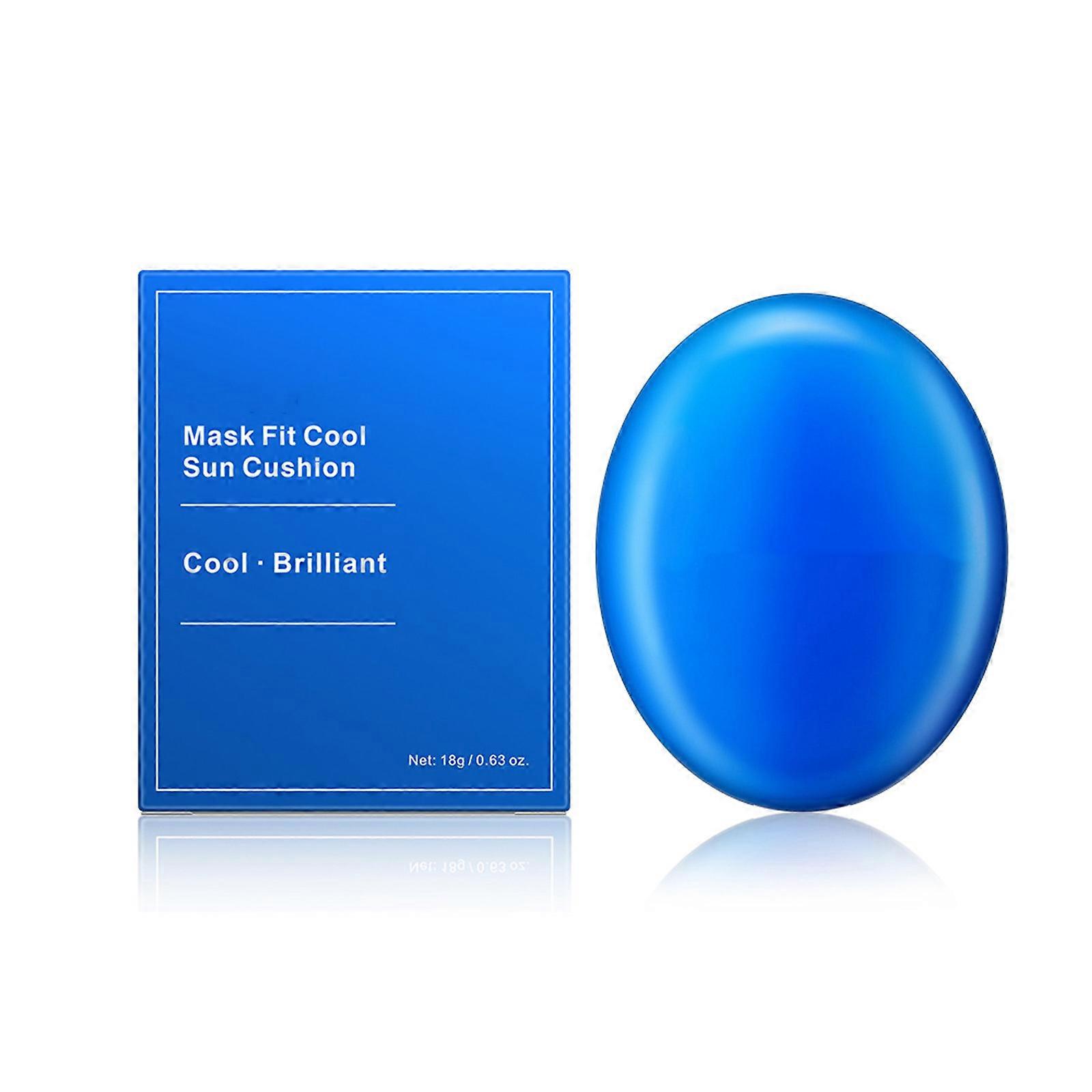 Flawlessly Semi Matte Finish Blue Cushion Concealer for Brightening and Smooth Skin Tone Cools Skin Lightweight Texture