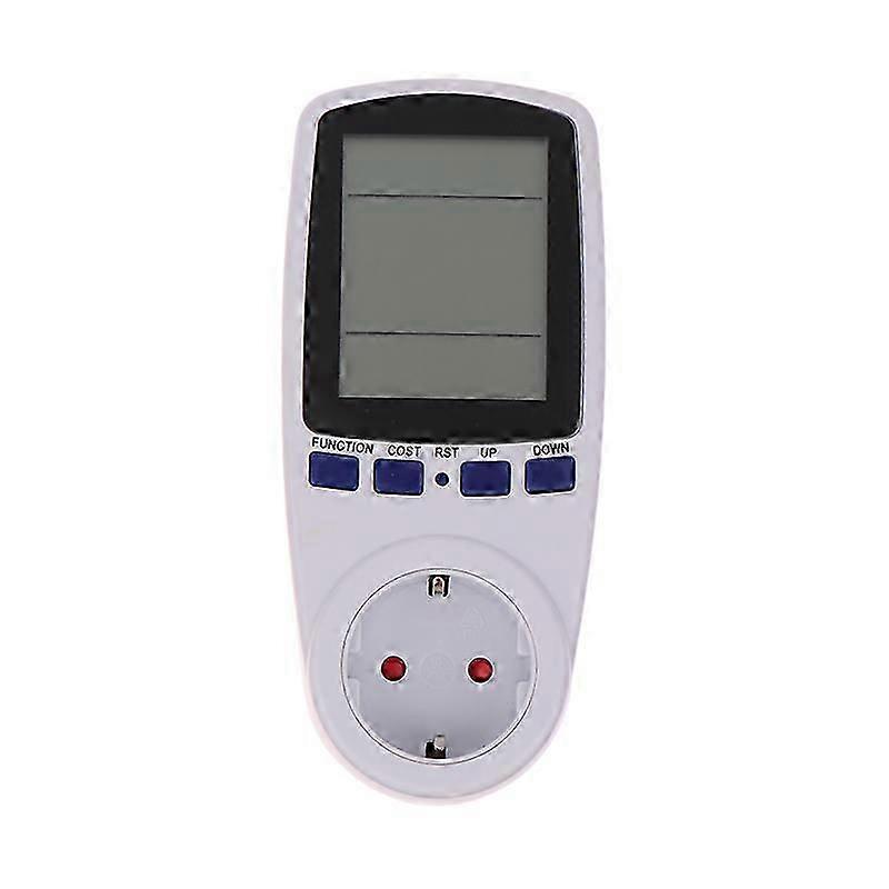 AC 220V LCD Wattmeter Socket Wattage Kwh Energy Meter Power Meter Measuring Outlet Power Analyzer EU Plug