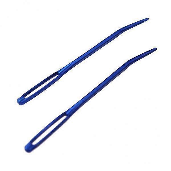 7x2pcs Aluminium Large-eye Bent Tip Tapestry Darning Needles Knitting Craft