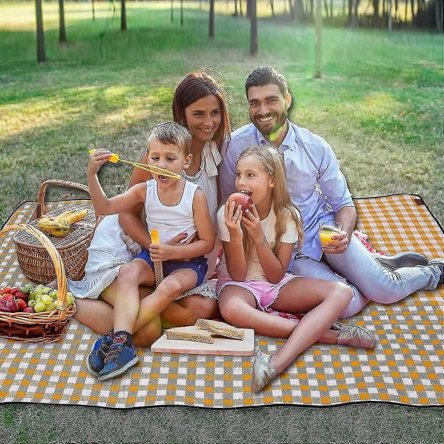Picnic Blankets, Large Picnic Blanket Waterproof Backing, Foldable Picnic Mat For Travel Camping Hik
