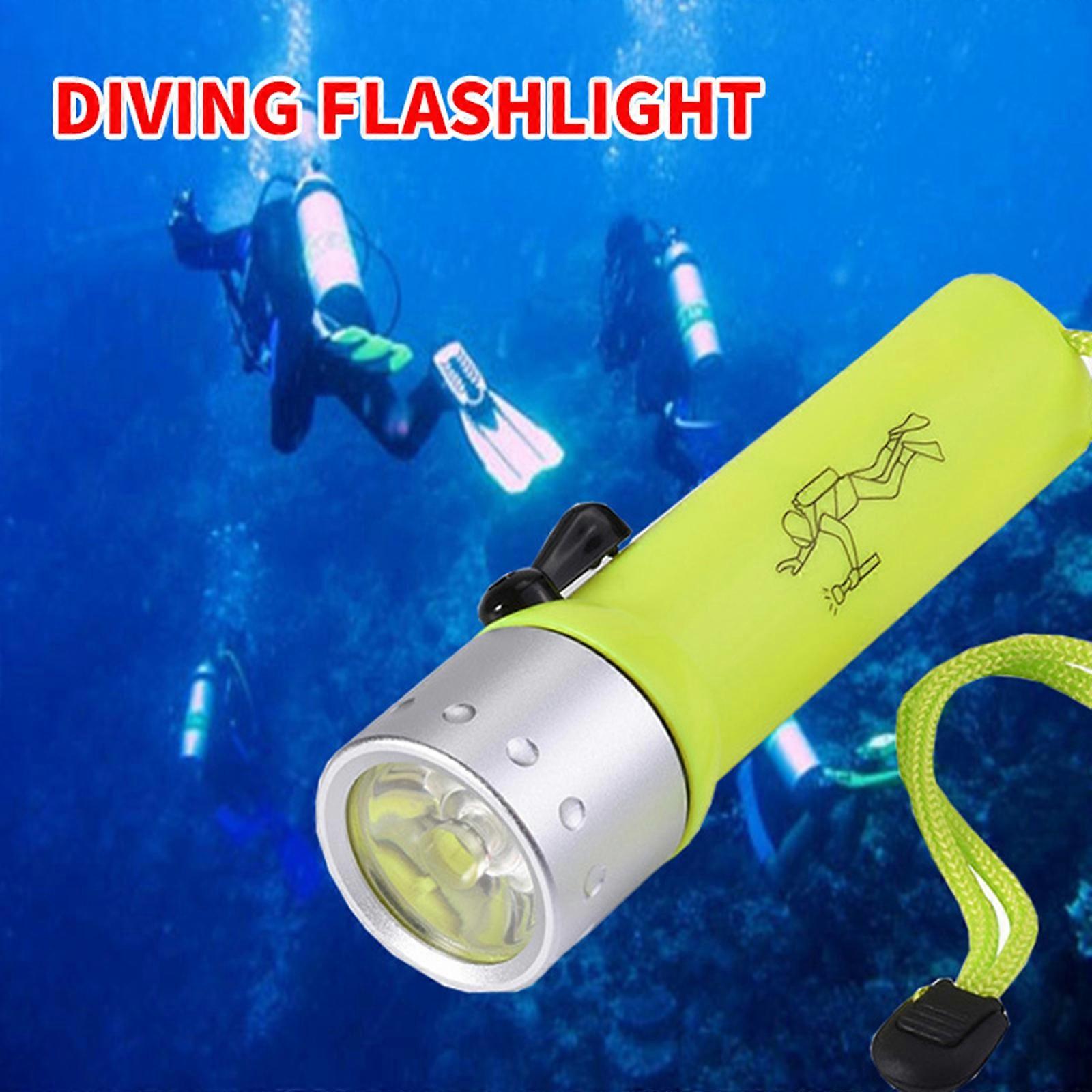 Waterproof Underwater Flash Light Torch Led Scuba Diver Diving Flashlight