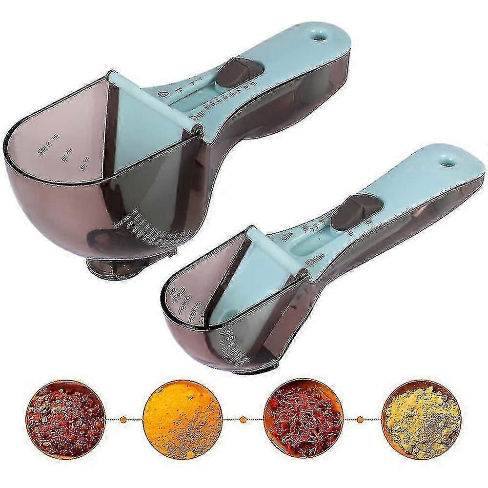 2-Piece Adjustable Measuring Cups & Spoons Set for Baking
