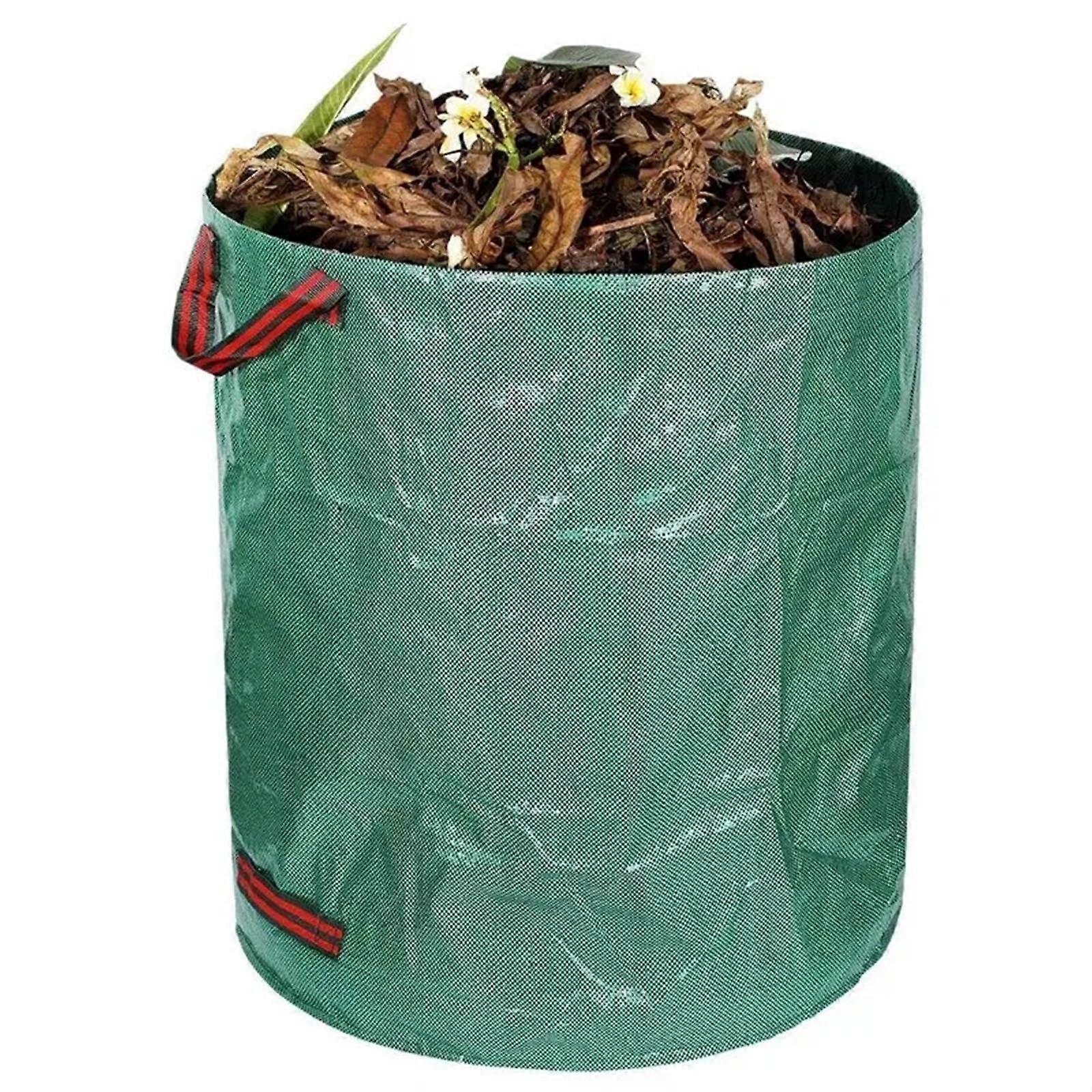 Garden waste bags 60L500L, Reusable foldable bin Green