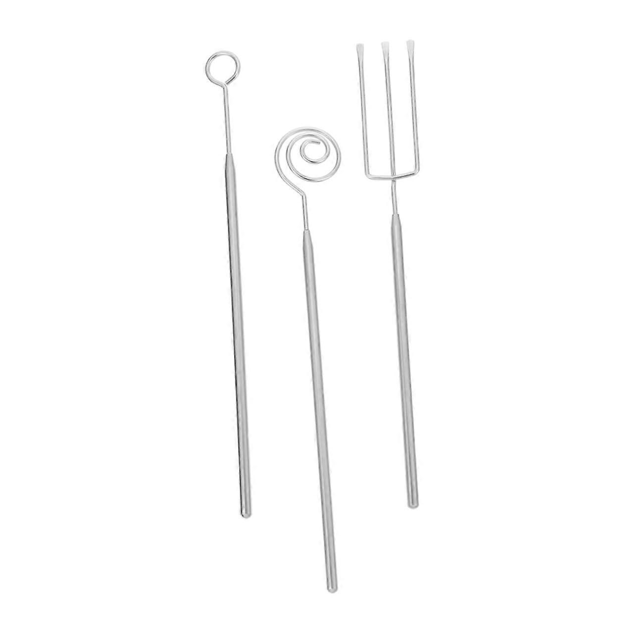 Stainless Steel Chocolate Fork Set of 3 for Candy Making, Dipping, Fondue and Dessert Preparation
