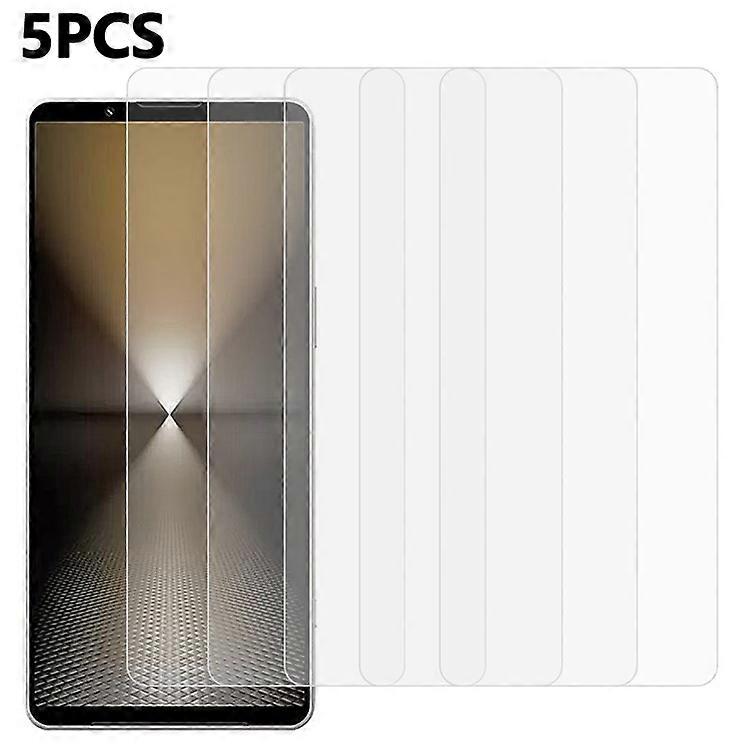 Sony Xperia 1 VIIフロントスクリーンプロテクター0.3mm 2.5D強化ガラスクリアフィルムに対応した5個