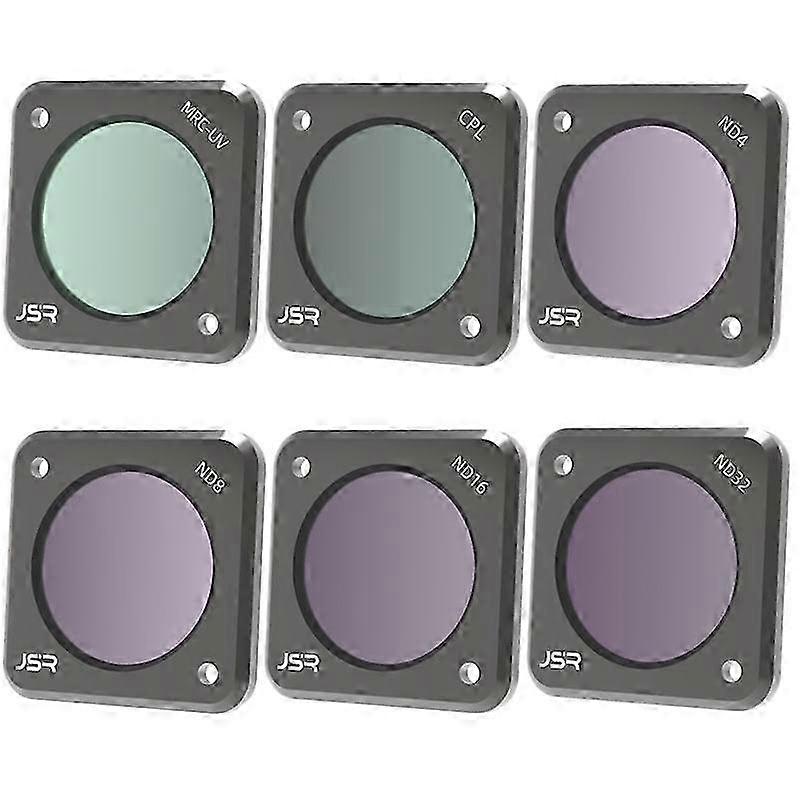 Lens Filter Kit for Action Cameras Including CPL ND4 ND8 ND16