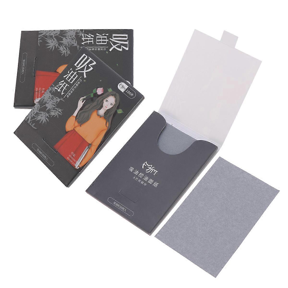 300pcs Bamboo Charcoal Oil Absorbing Tissues Premium Skin Care Make Up Facial Oil Blotting Paper