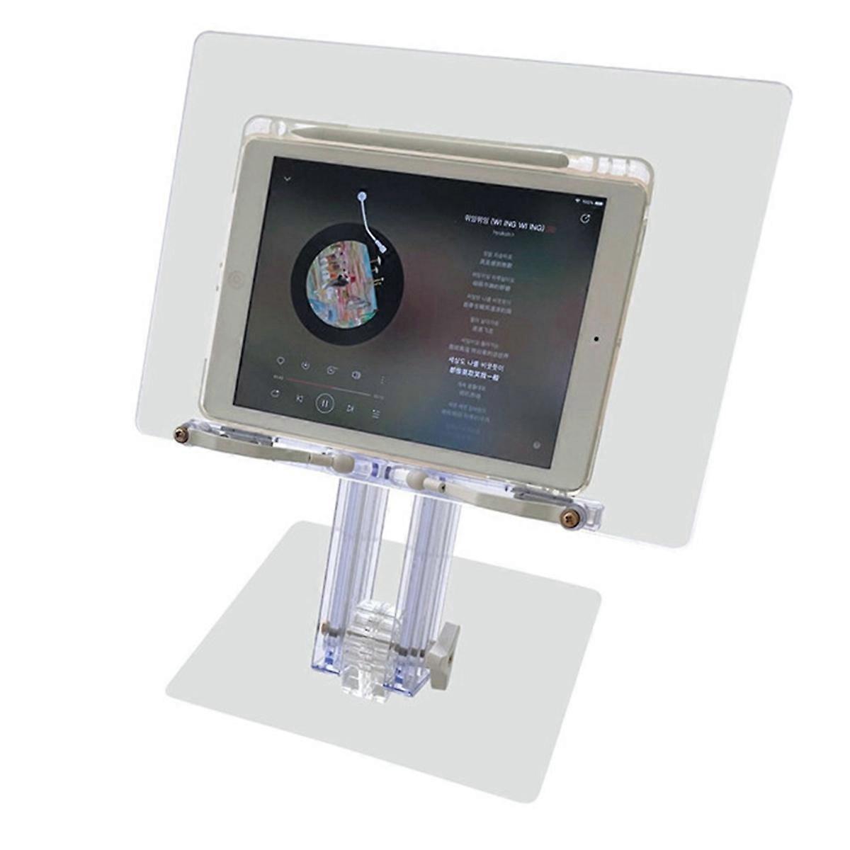 Support de support d’ordinateur portable surélevé, support de lecture de bureau, support de tablette de style ins, lecture acrylique transparente