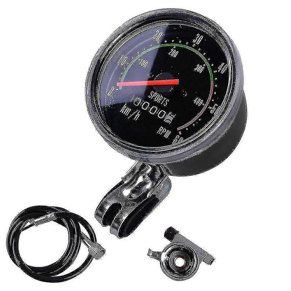 Mechanical Bike Speedometer Odometer Universal Fit with Analog Gauge & Hardware Kit