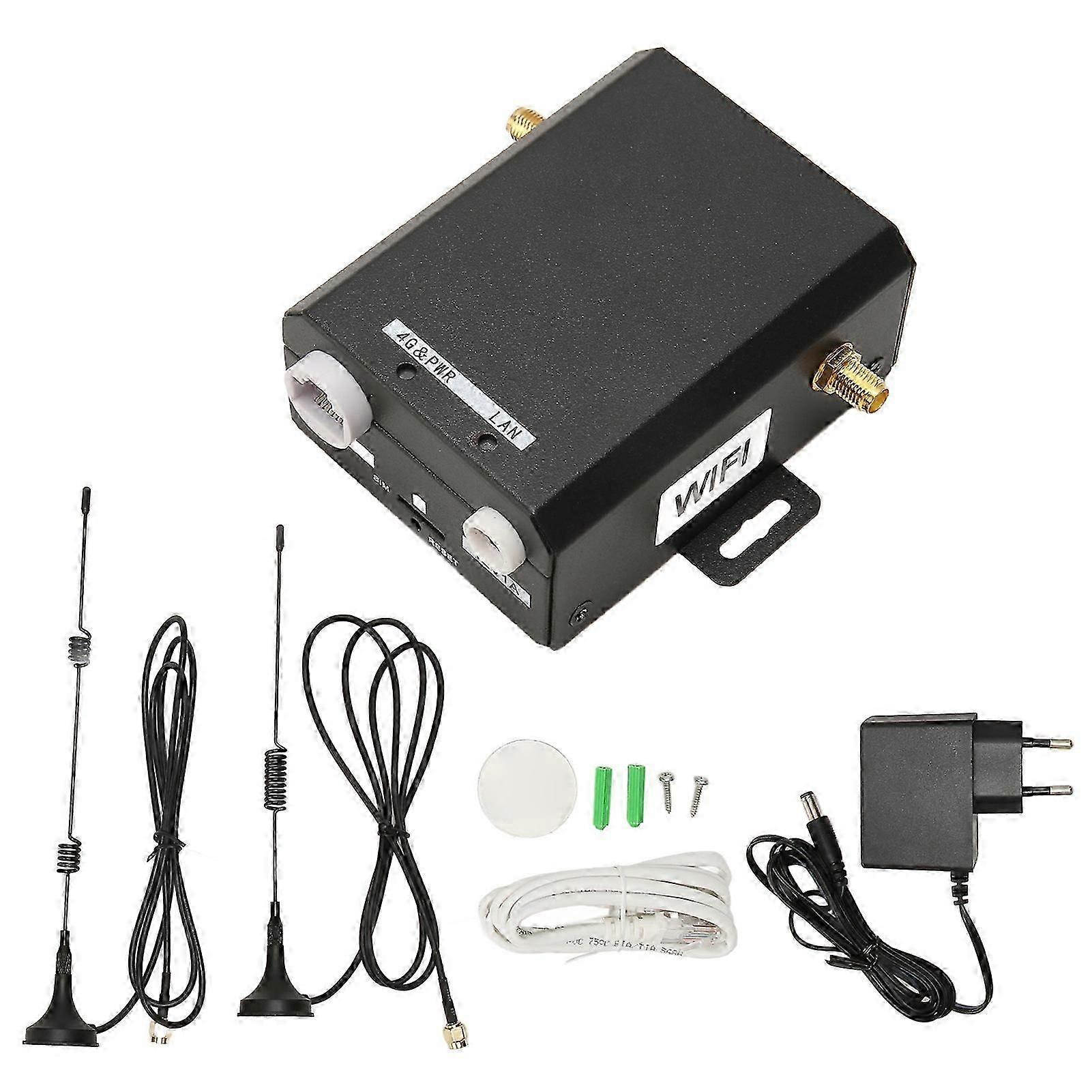 Industrial 4G LTE Router, 150Mbps, Metal Shell, 16 Users, WiFi Hotspot with Antennas