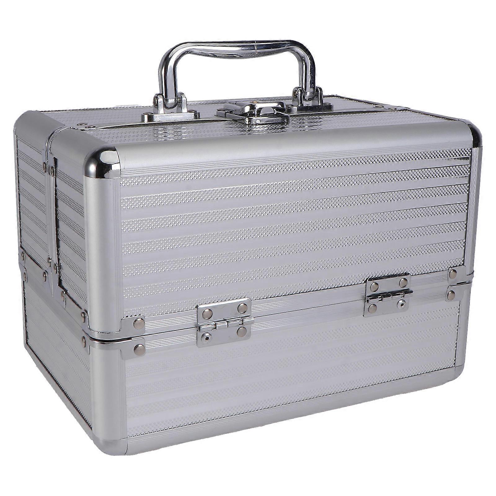 Cosmetic Organizer Kit Professional Makeup Case Aluminium Alloy Material for Household Organization Travel Use 1Pcs