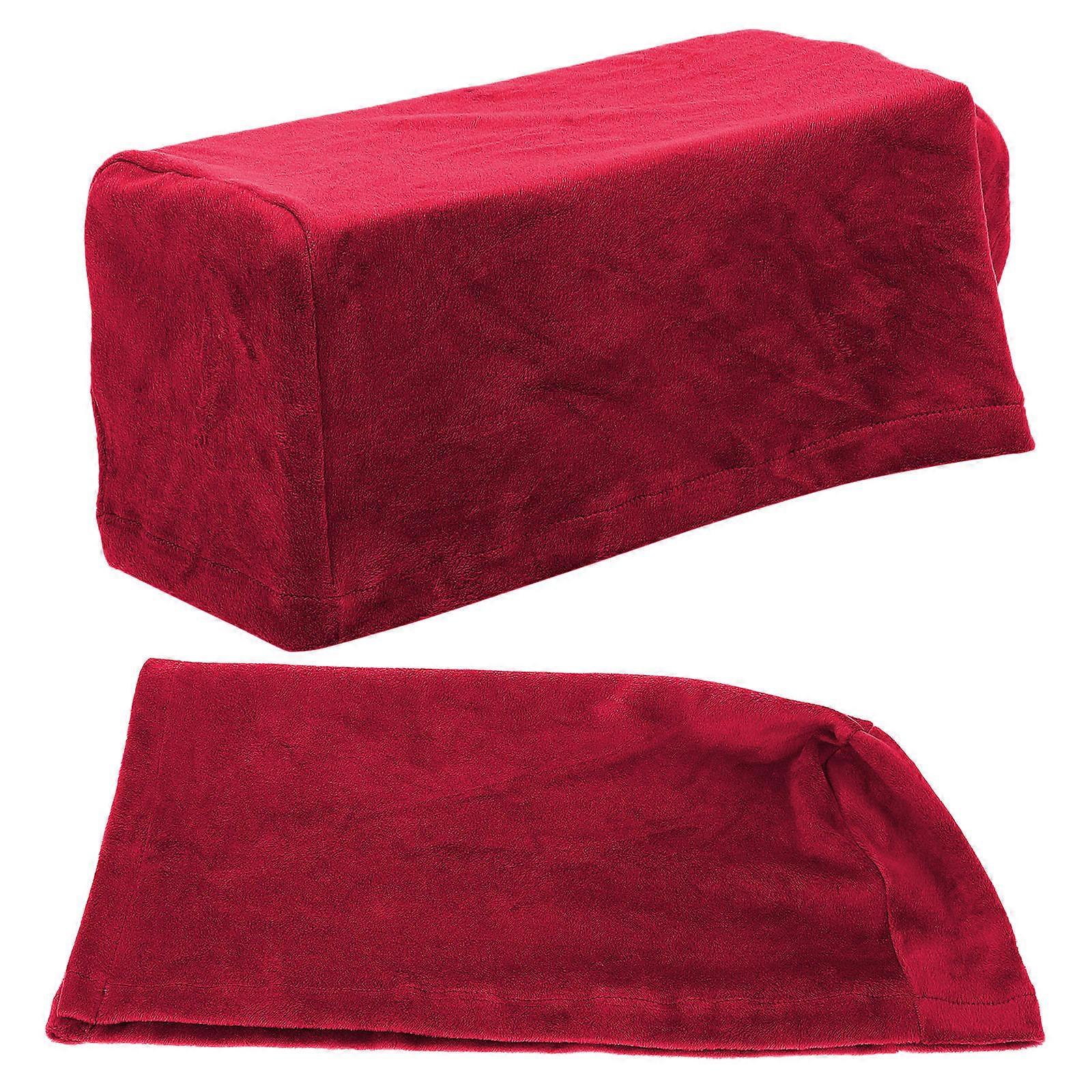 Sofa Armrest Protector Stretchable Armrest Covers For Sofas Dark Red Extend Sofa Life 1Pair