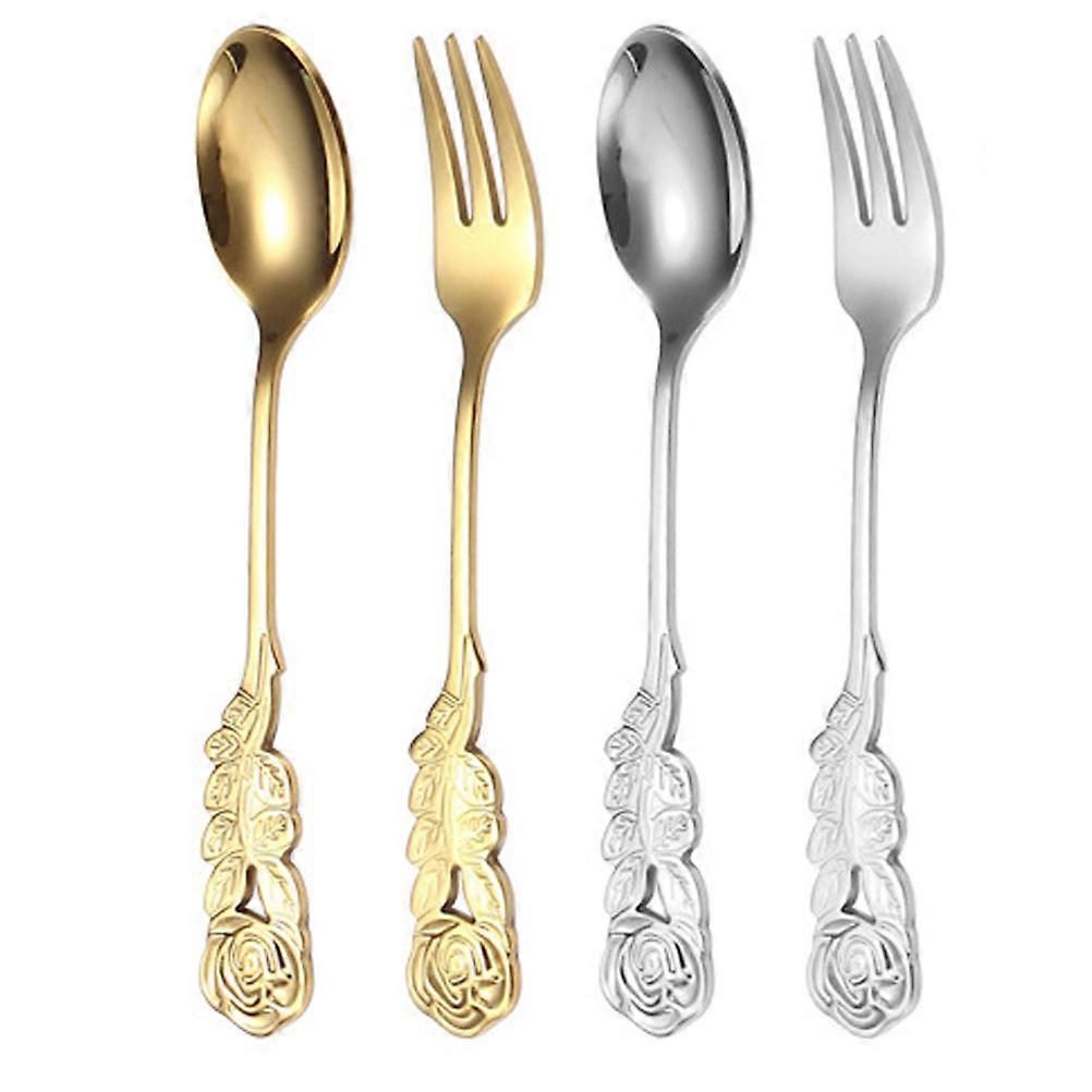 Tea Spoon For Loose Tea Dessert Forks Yogurt Consumption Elegant Design Toddlers 1 Set