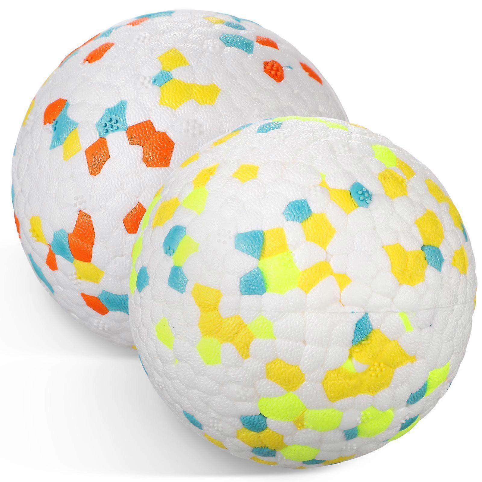 2Pcs Dog Ball Toys for Aggressive Chewers Bouncy Dog Balls Dog Chew Balls Durable Dog Toys