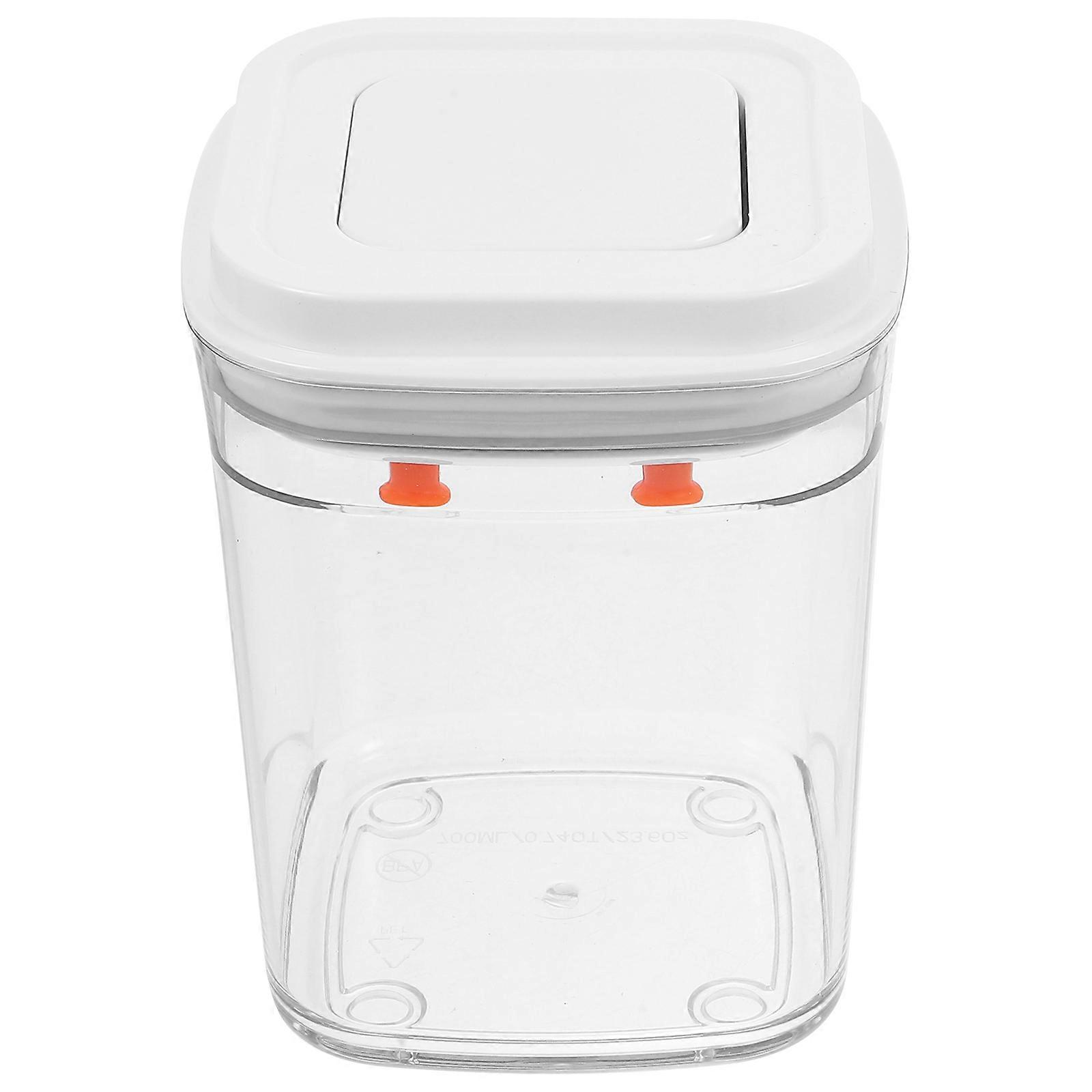 Clear Airtight Storage Jars With Lid For Home Use Press Tyle Sealed Canister 700ml Acrylic Food Container 1Set