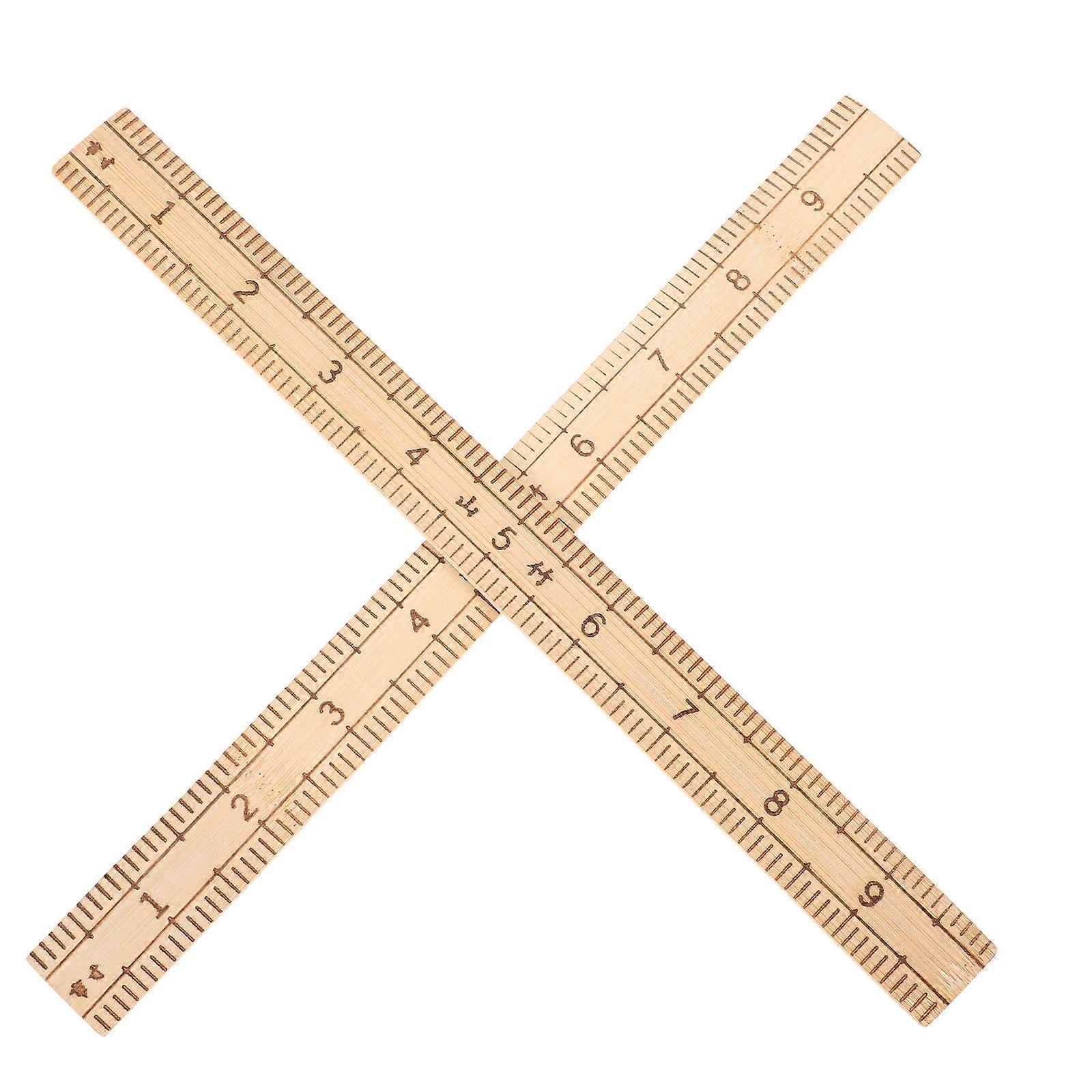 Dressmaking Rulers Sewing Craft Ruler Tool Wood Tailoring Tools Precise Measurements For Crafting Projects 2Pcs
