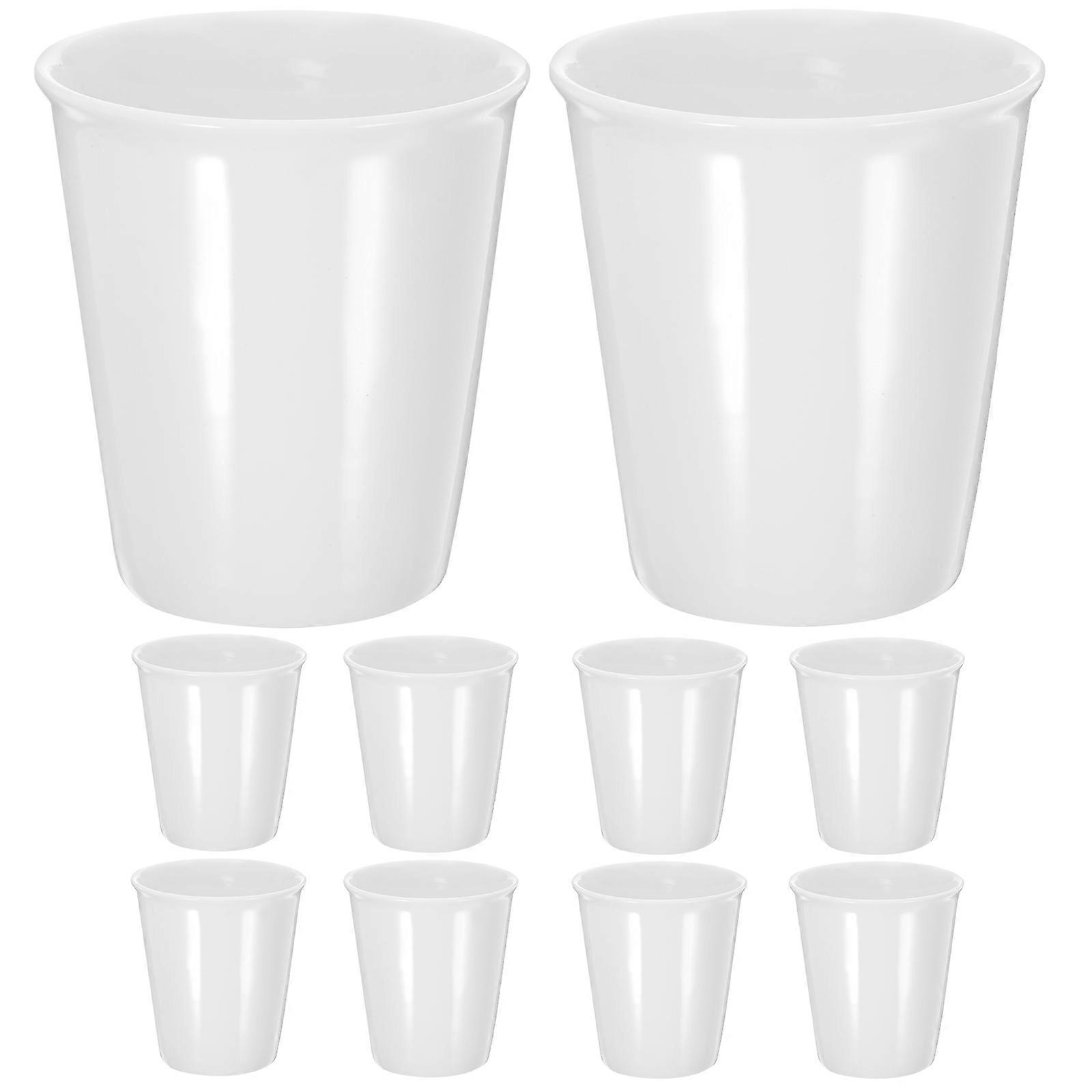 Ceramic Tea Cup Creative Drinking Mug for Home 180ml 10Pcs