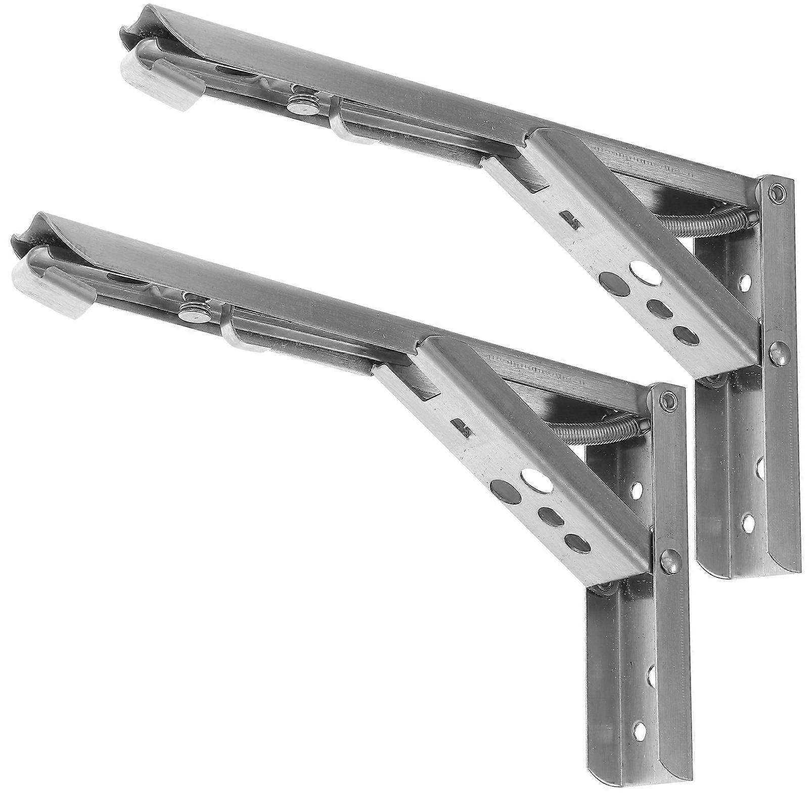 Heavy Duty Shelf Brackets 2pcs Polished Angle Wall Support for Home Office Easy Installation