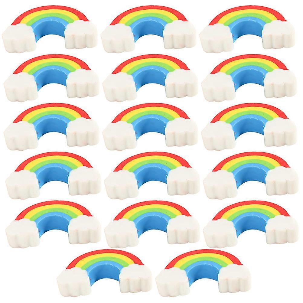 Portable Drawing Erasers Multi-Function Rainbow Shaped TPR Pencil Erasing 100Pcs
