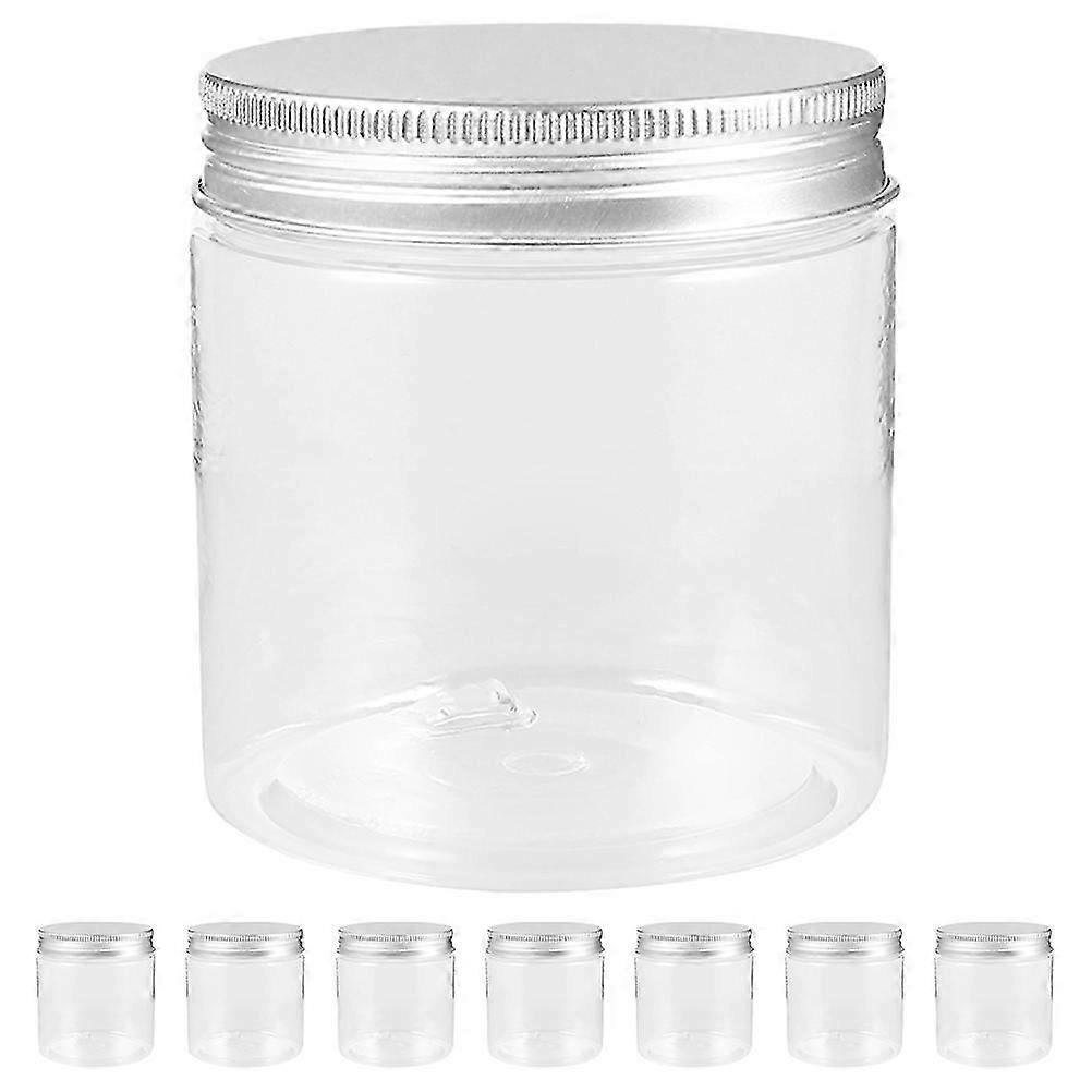8pcs Clear Spice Jars with Lids for Honey Jam Storage 9x7x7cm