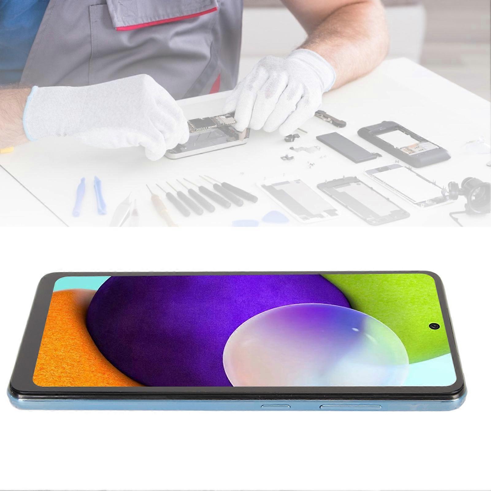 Touch Screen Replacement for Galaxy A52 4G 6.5 Inch Organic LED Display Digitizer Assembly with Fingerprint Sensor and Repair Tools for A536 SM A525F