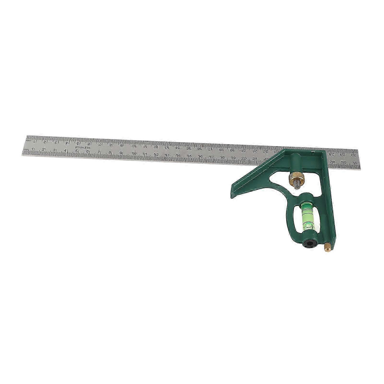 Multi Functional 300mm Combination Square Angle Ruler 45/90 Degree With Bubble Level