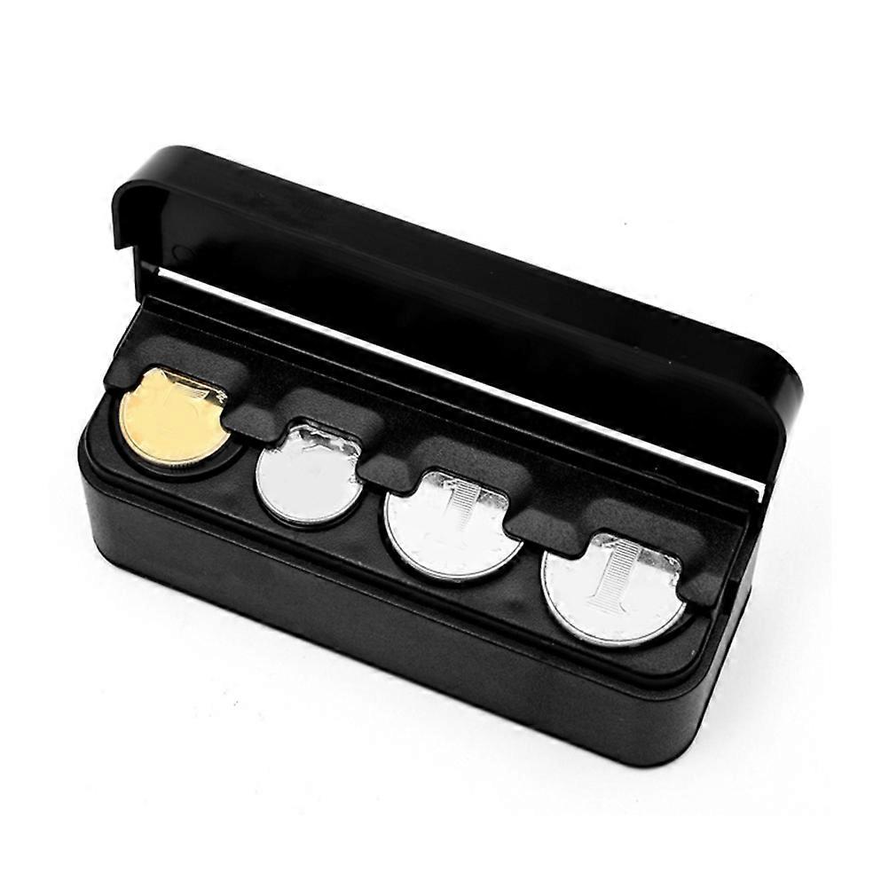 Cash Container Coin Dispenser Storage Box Black Rectangular For Home Office 1Pcs