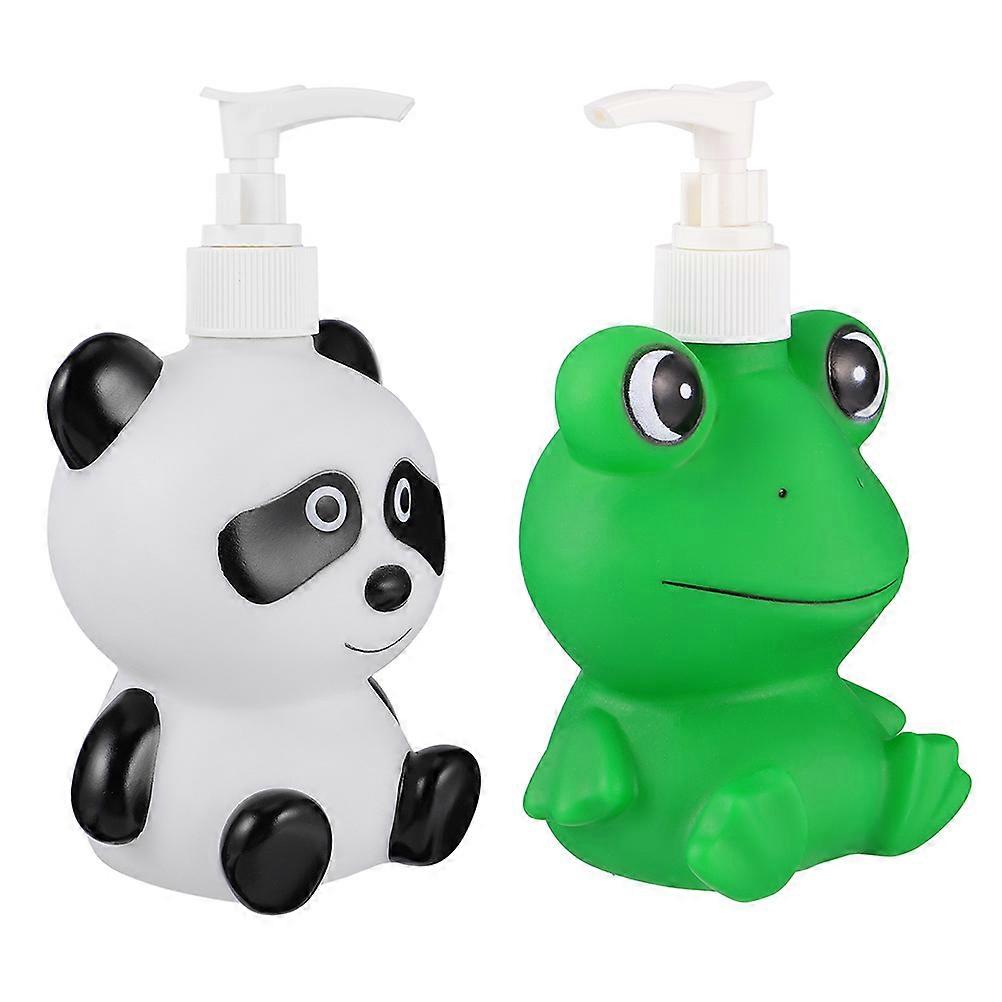 Portable Lotion Dispenser Set Adorable Panda Design Shampoo Bottles for Home, Hotel & Dorm Use Travel Size Reusable Containers