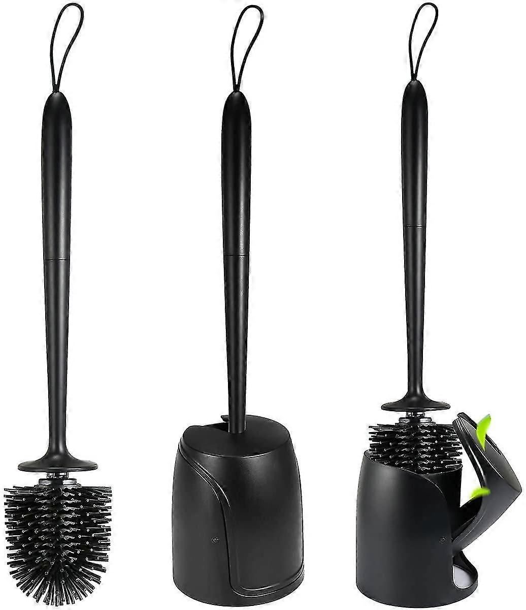 Silicone Toilet Brush With Quick-Drying Rack Set